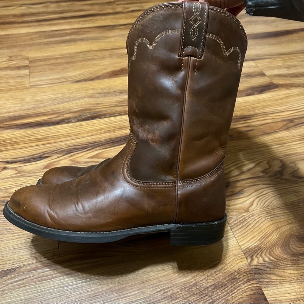 justin bullhide cowboy boots 8.5D - Picture 1 of 6